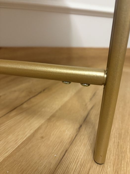 Stolik kawowy złoto kremowy 60 cm.