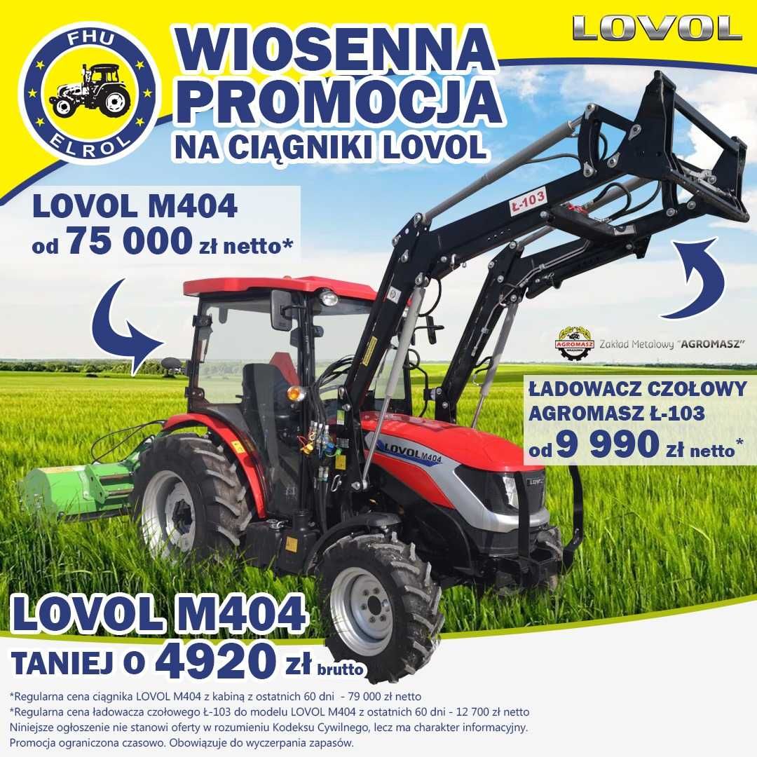 LOVOL M 404 40KM Rewers 4x4 Wspomaganie NOWY Pod Program PROW PROMOCJA