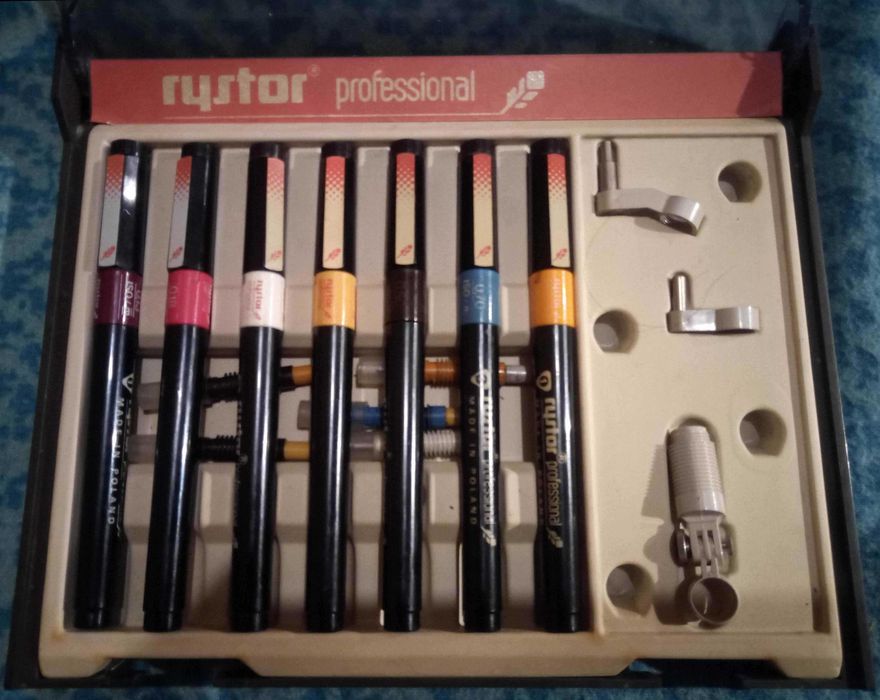 Rapidografy Rystor Komplet 7 + 2 szt.