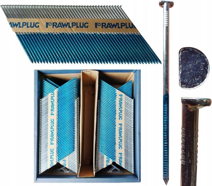 Rawlplug Gwoździe Pierścieniowe Ocynk 3,1x90 2200 Szt