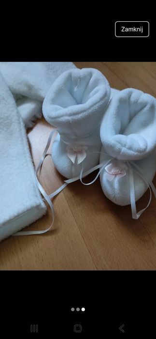 Komplecik na chrzest jesienno zimowy 62-68