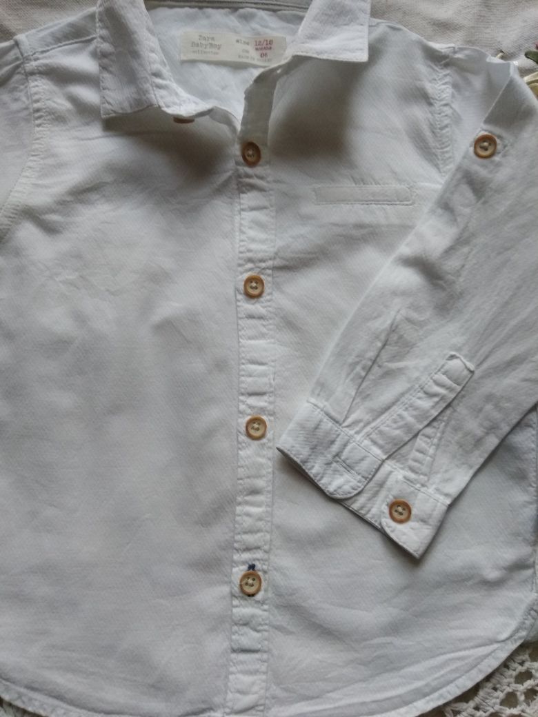 Biała koszula dla chłopca r.86 Zara