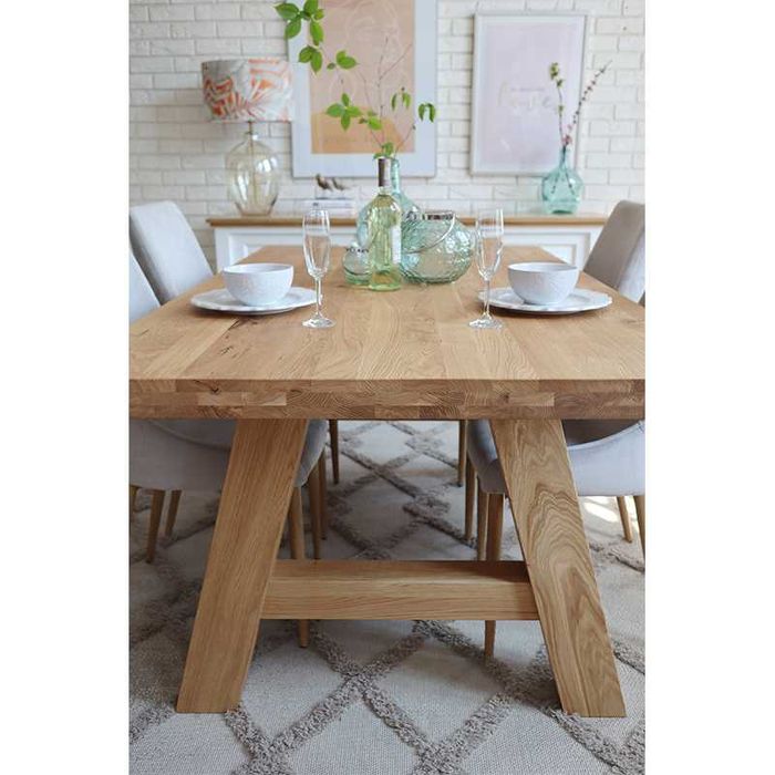 Stół RUSTIC , Dębowy , Olejowany 180x100x77