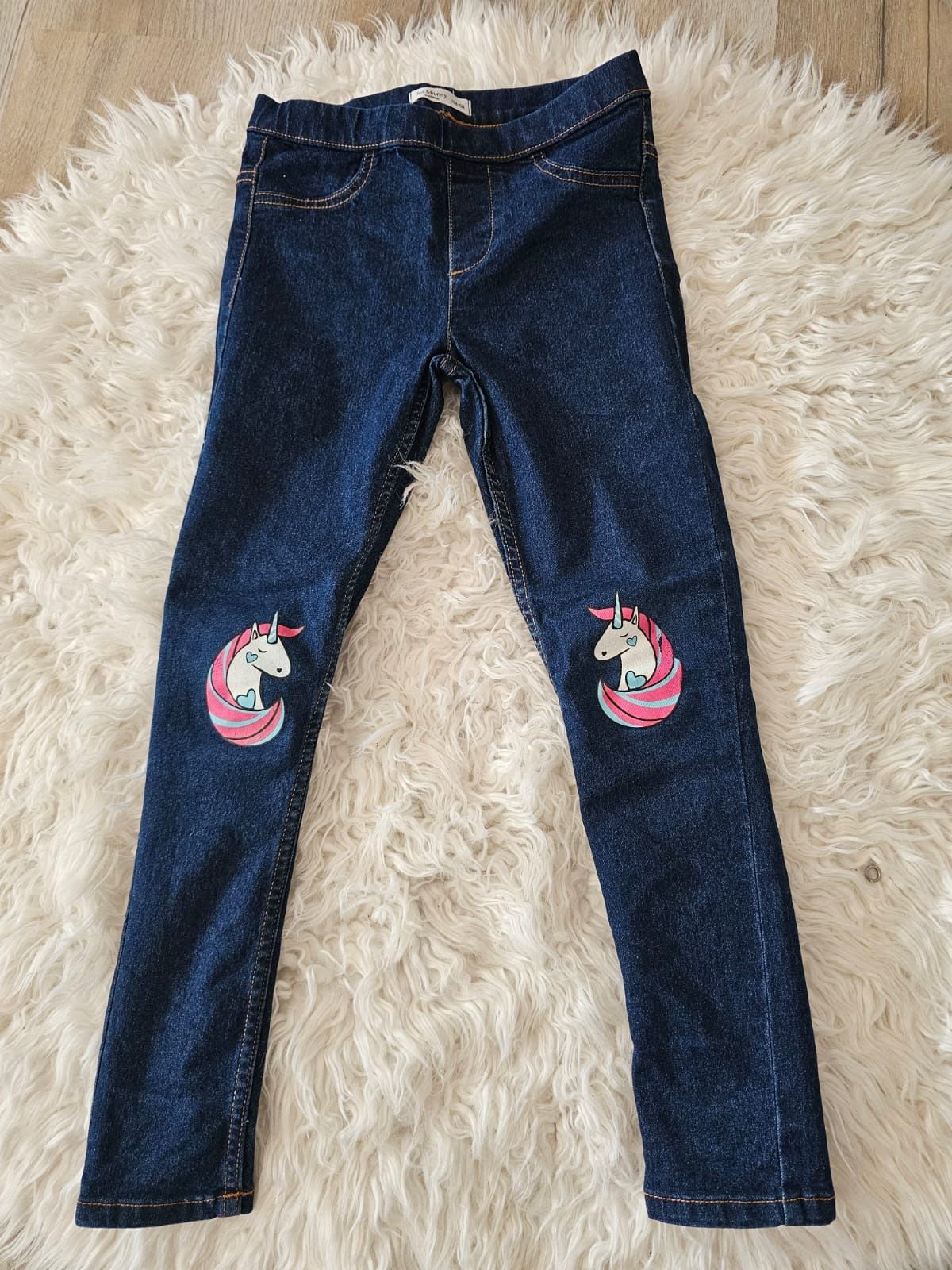 Jeansy skiny jednorożce joggery