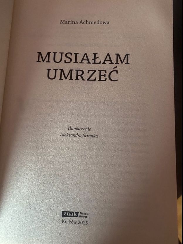 Musialam umrzec powiesc