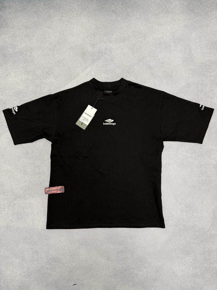 футболка Balenciaga 3B logo tee black S M L