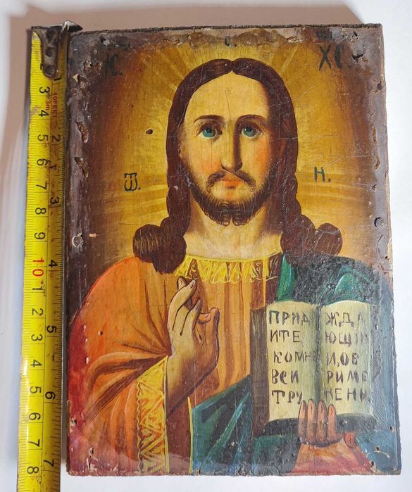 Стара ікона Спас Вседержитель (XIX–поч. XX ст.), дерево, ручний розпис