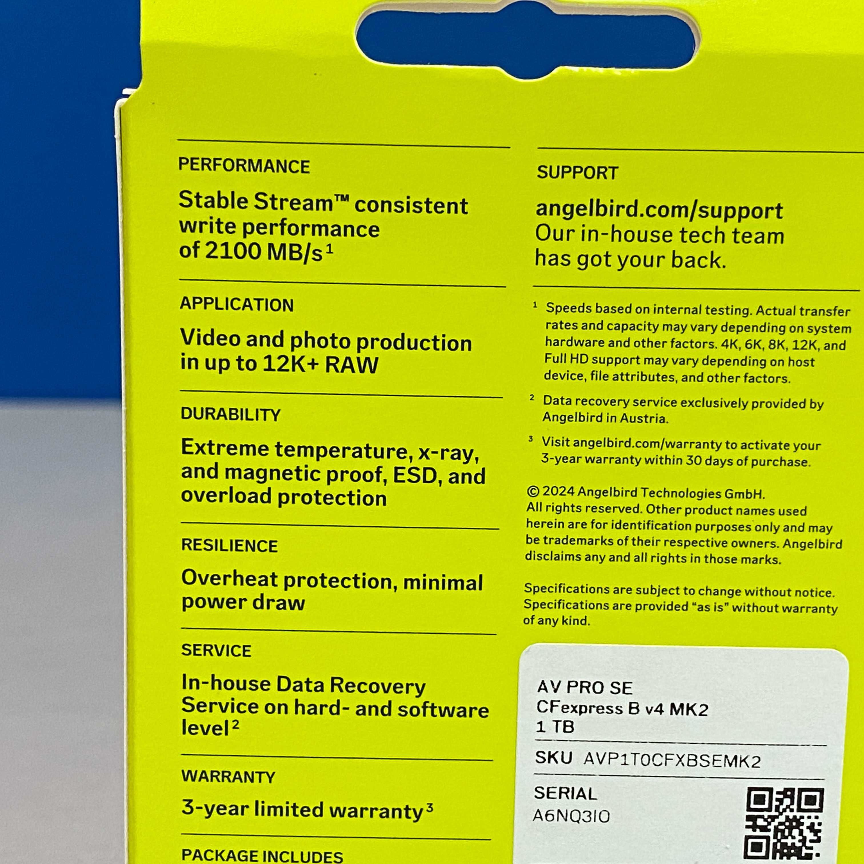 Angelbird AV Pro SE CFexpress 4.0 Type B 1TB (SELADO)