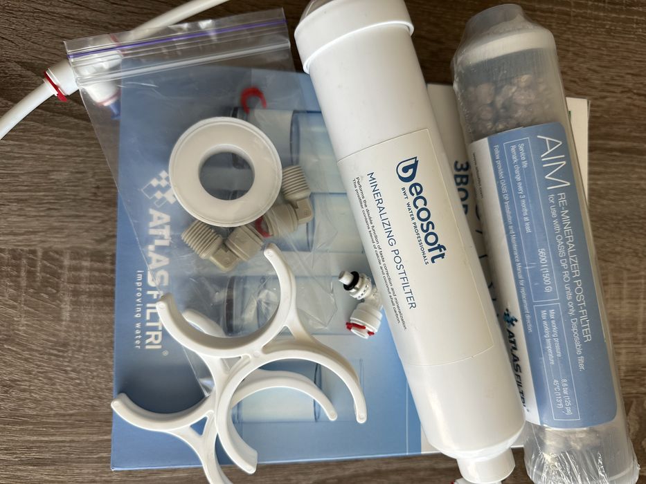 Мінералізуючий фільтр ECOSOFT та ремінералізатор Atlas AIM