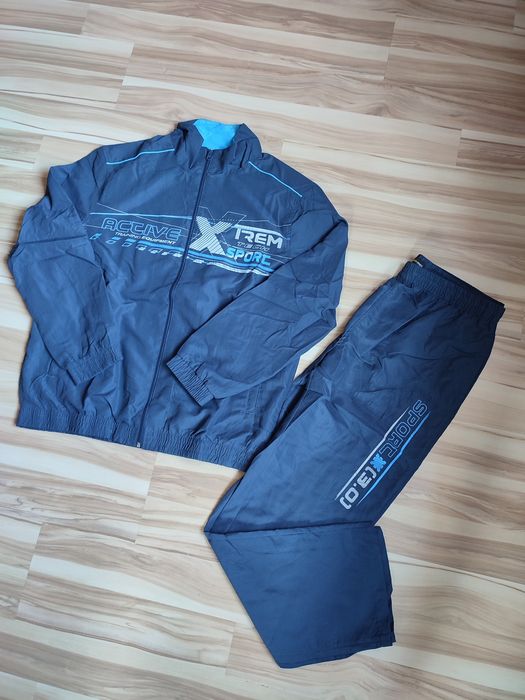 Komplet dresowy, dres treningowy, sportowy z mikrofibry, rozmiar XL