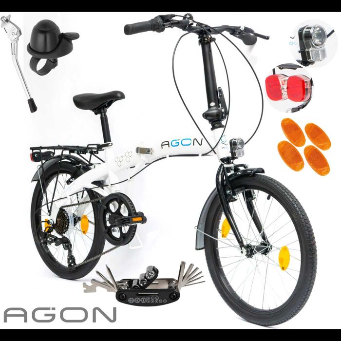 Rowery Składane Miejskie Akcesoria Składak Damskie Męskie OKAZJA