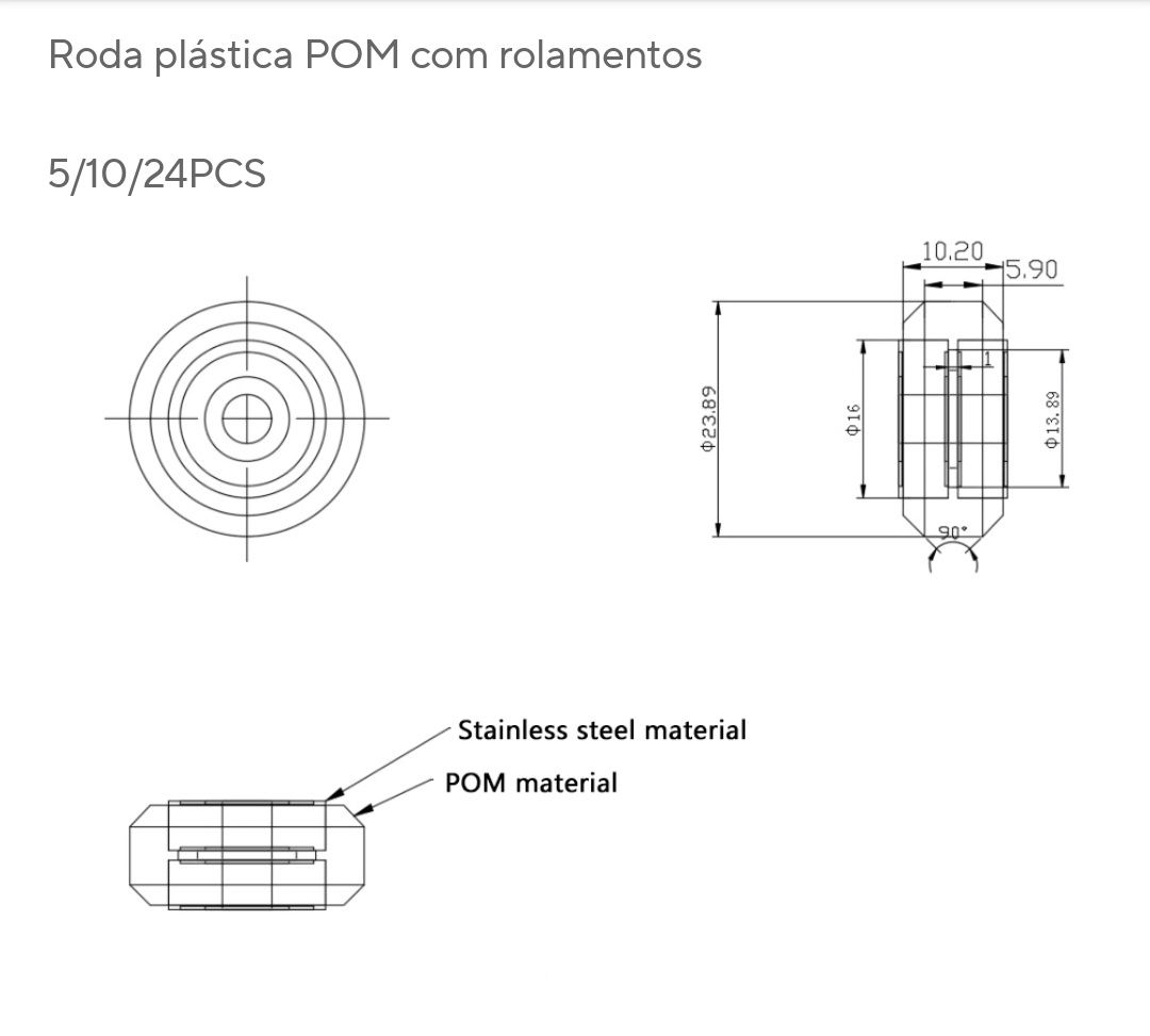 Rolos / Rolamentos para impressora 3d