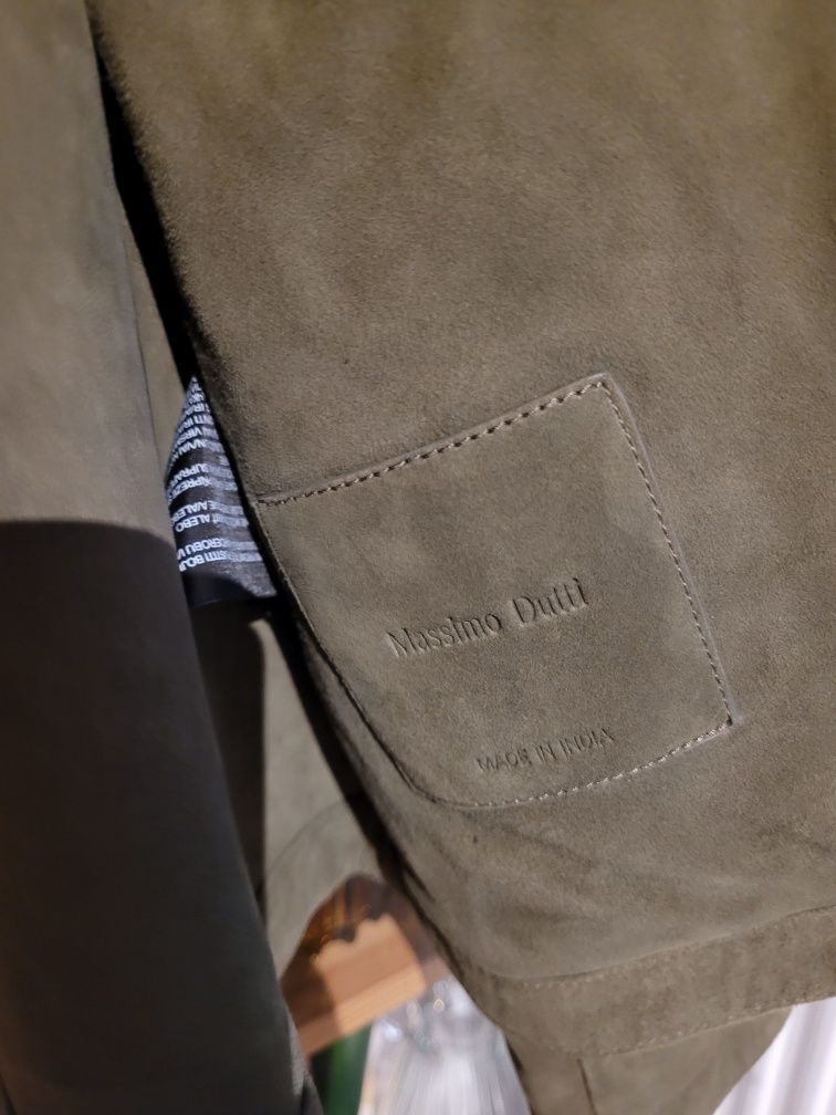 Zamszowa męska kurtka Massimo Dutti