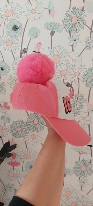 Czapka z daszkiem pompon nowa icon sinsay 20 cm