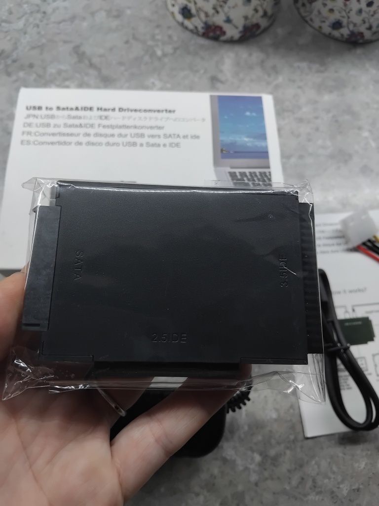 Адаптер перехідник USB3.0 SATA та IDE для жорстких дисків IDE HDD/SSD