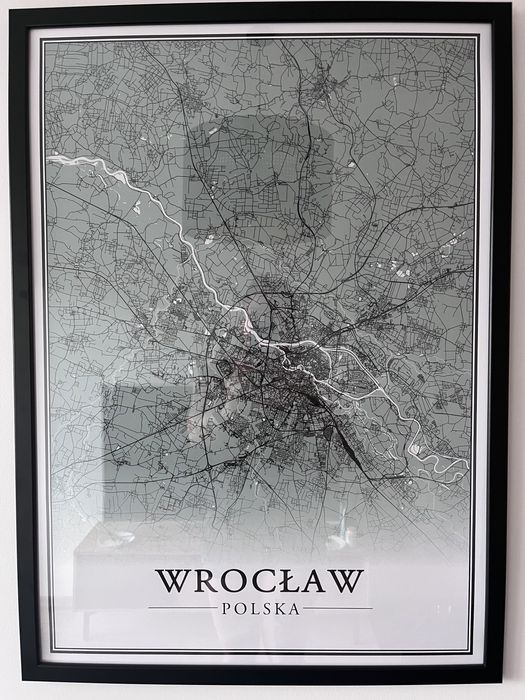 Plakat mapa Wrocław