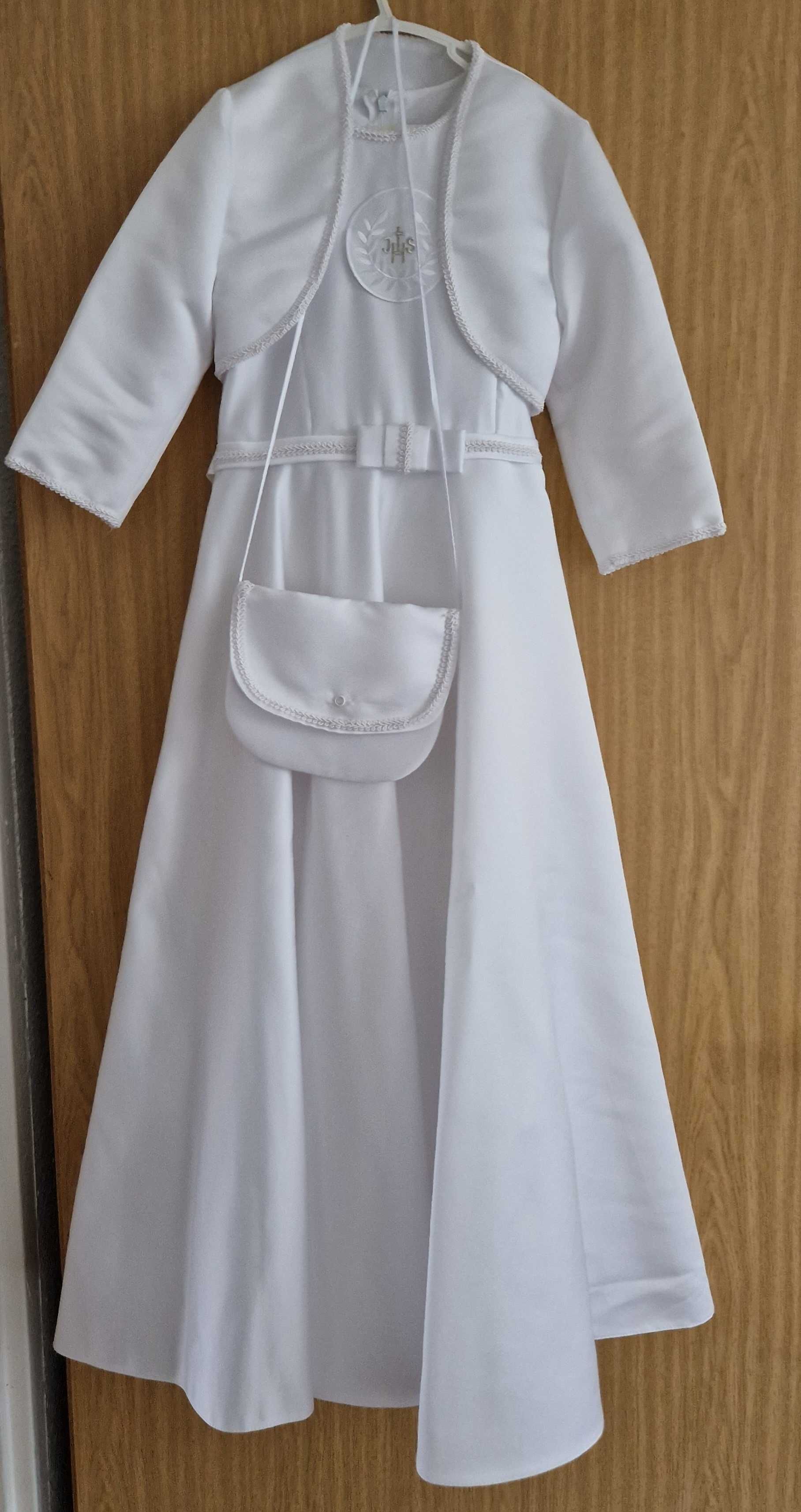 Sukienka komunijna, wianek, buty