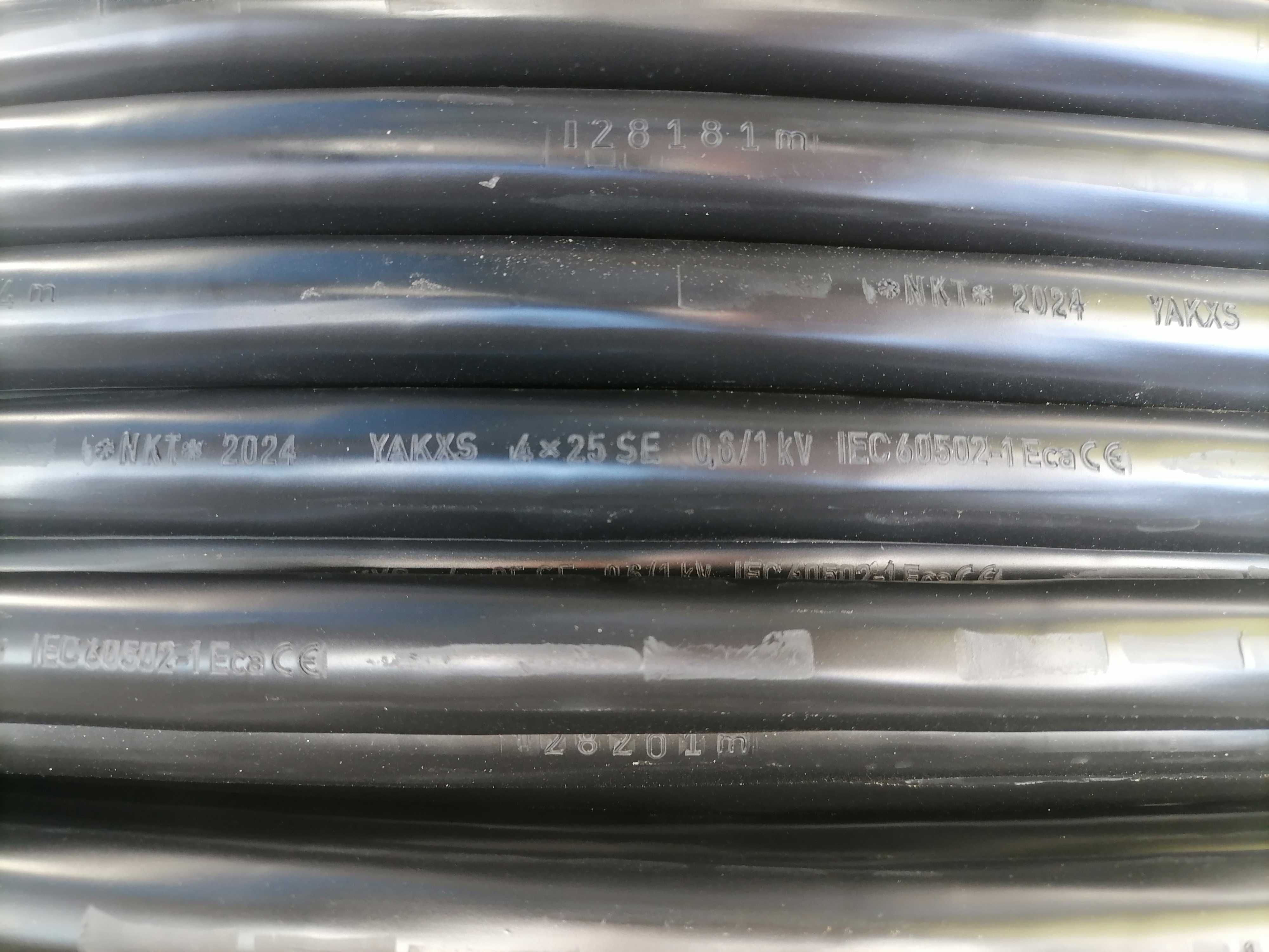 Kabel YAKXS 4x25 YAKY 100mb aluminiowy energetyczny czarny zasilający