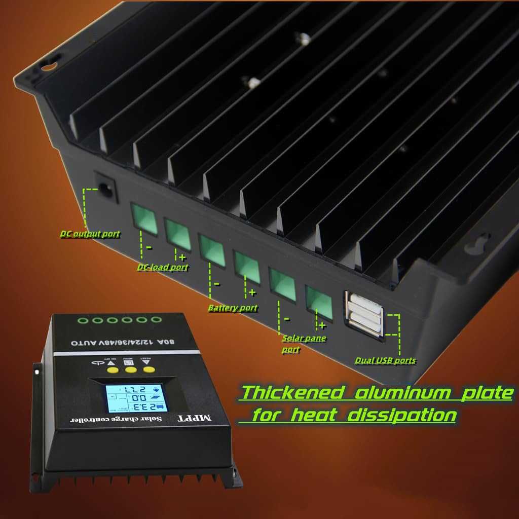 100A mppt solar kontroler 12/24/36/48v