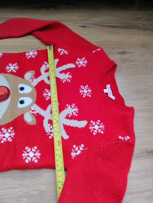 dziewczęcy sweter świąteczny rozm.122-128