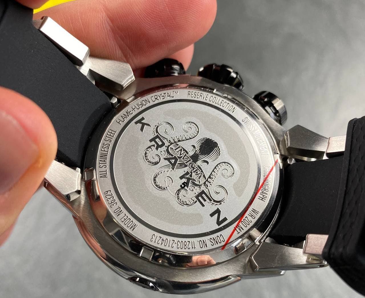 Мужские часы Invicta 36329 Reserve Kraken Swiss 54 mm. 200 MT.