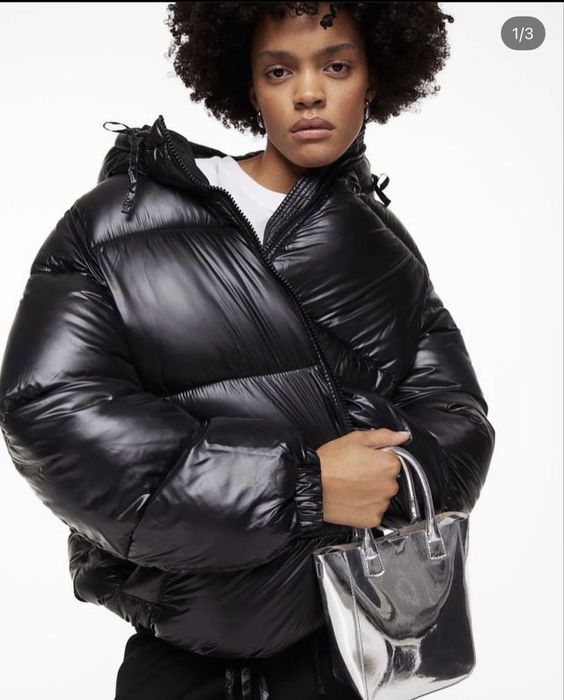 Зимова жіноча чорна пуховик\куртка від H&M