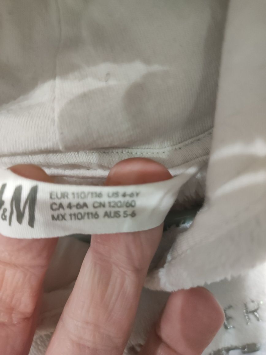 Bluza polarowa jednorożec H&M rozmiar 110/116
