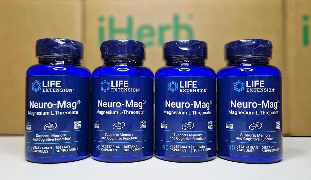 Life Extension Neuro-Mag, магній L-треонат для мозку, 90 капсул