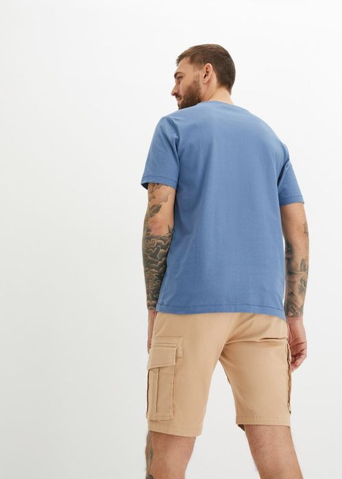 B.P.C t-shirt męski niebieski z nadrukiem L.