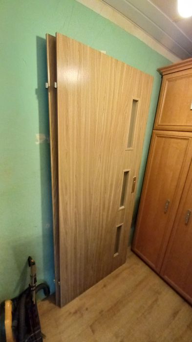 Drzwi wewnętrzne pokojowe 80 lewe, przylgowe, kolor wiąz bielony