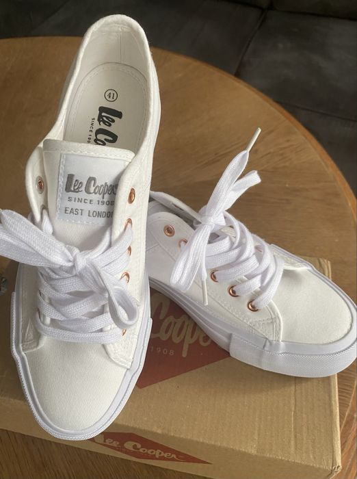 Trampki białe rozm. 41 grubsza podeszwa