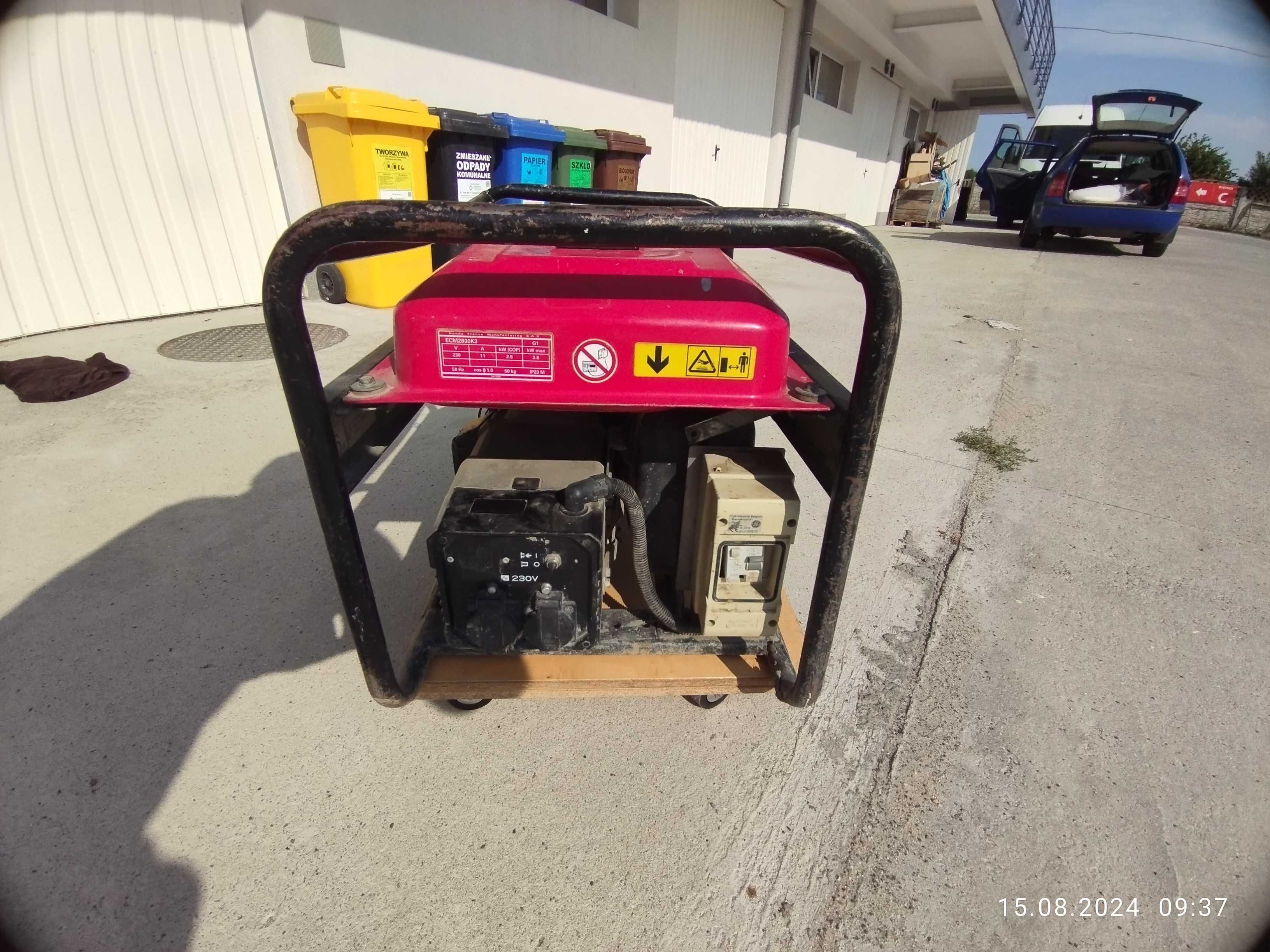 Agregat prądotwórczy HONDA GX 200 ; ECM2800K3 - używany , sprawny