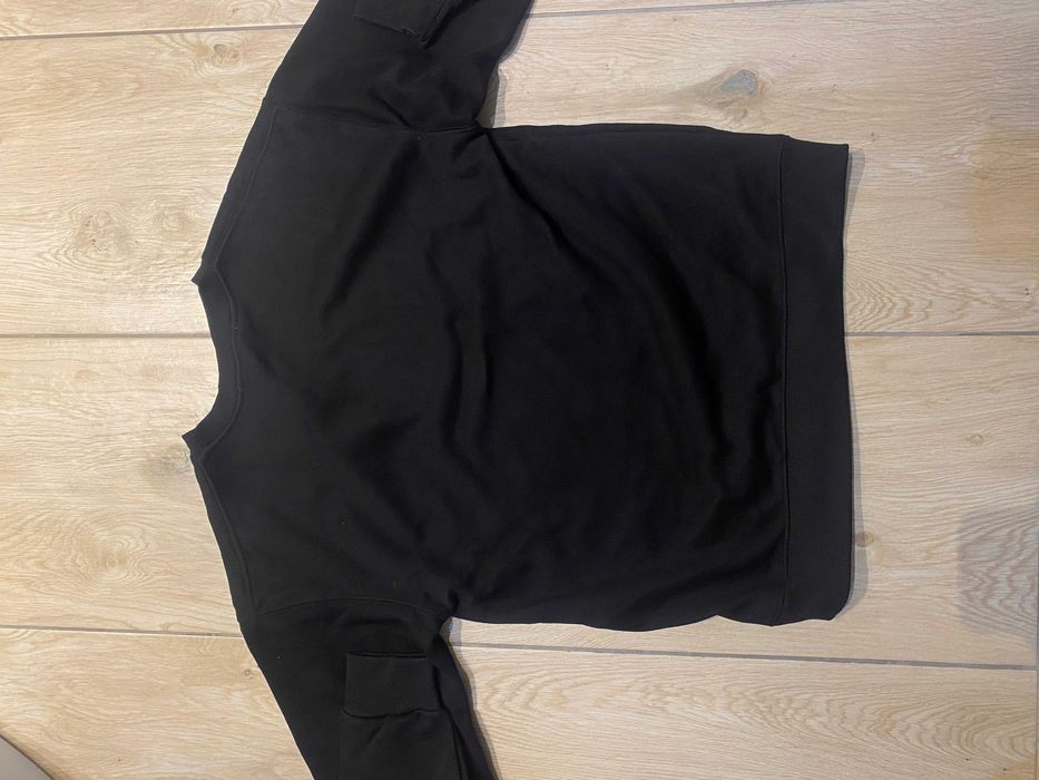 Koszulka bluza bez kaptura Calvin Klein CK czarna z nadrukiem długi