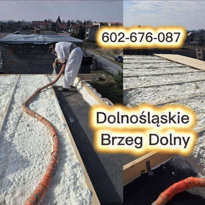 Ocieplanie pianą poliuretanową izolacja natryskowa,dachy ,stropy,