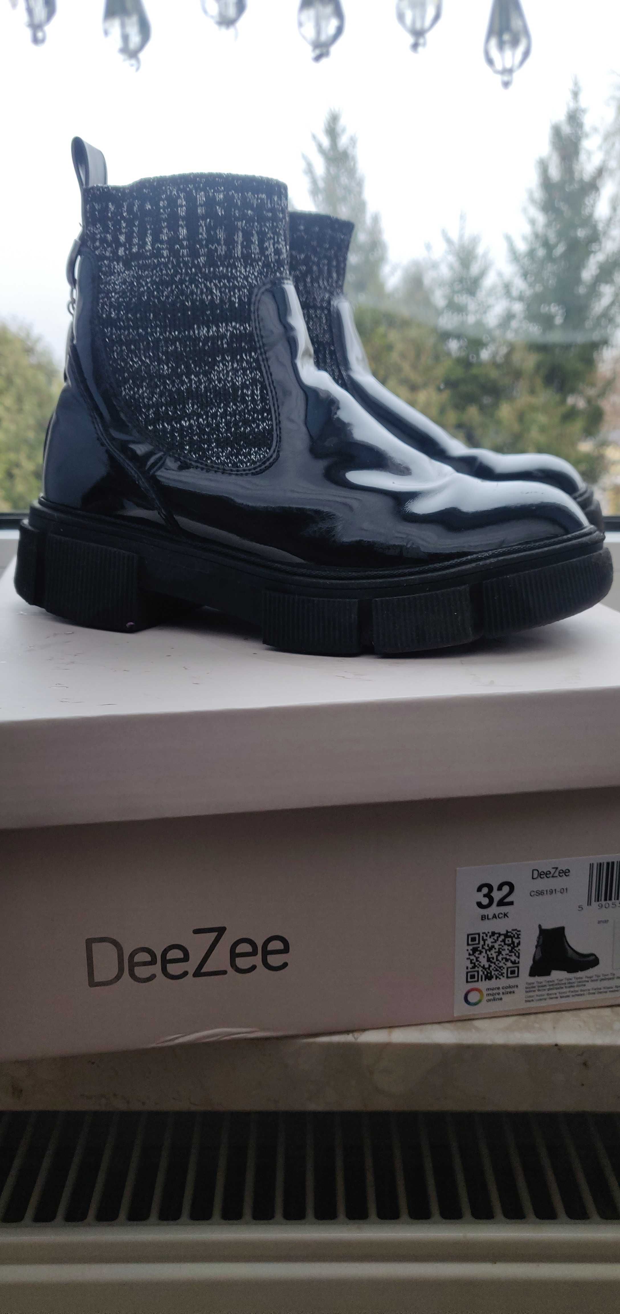 Buty botki dla dziewczynki 32 jesień zima lakier DeeZee CCC