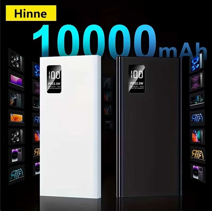 Оригінальний Портативний Повербанк Hinne 10000 з швидкою зарядкою
