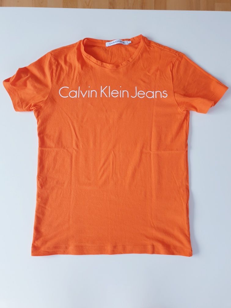 Koszulka calvin klein S pomarańczowa