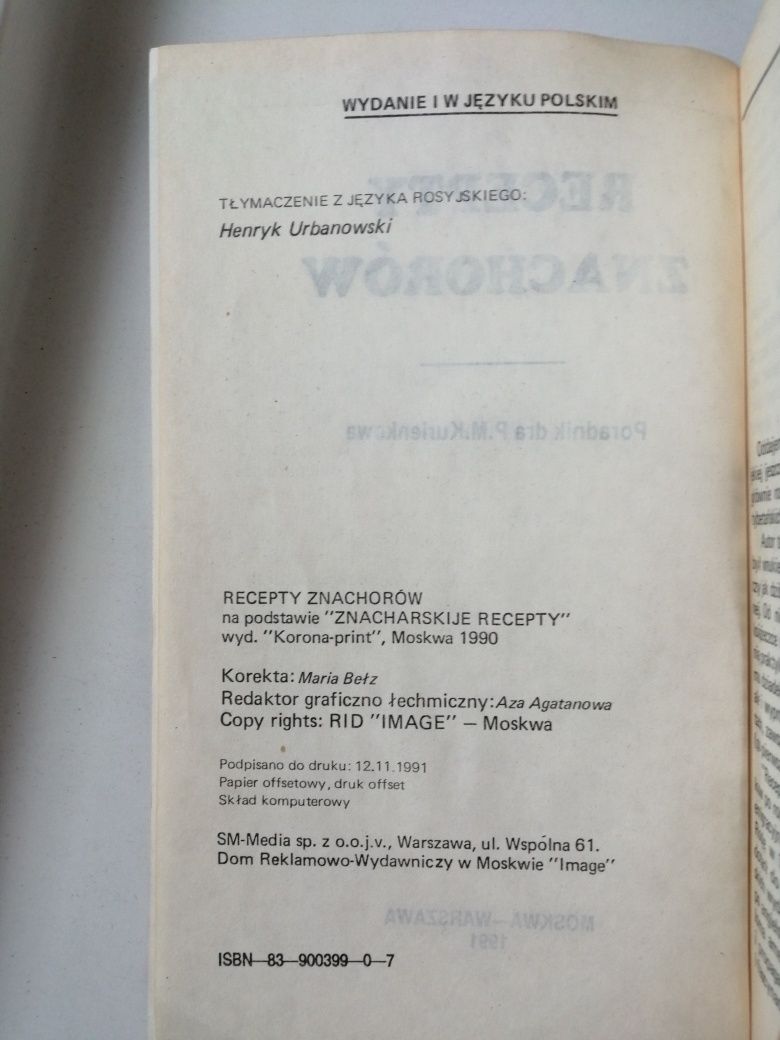 Recepty znachorów - P. M. Kurienkow
