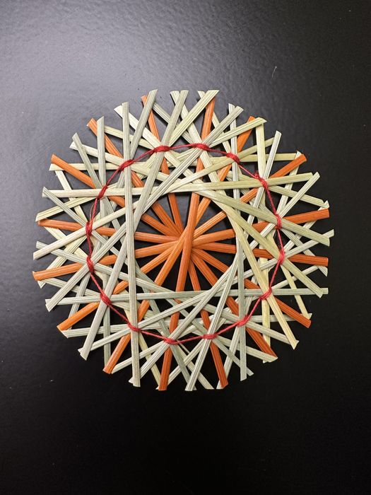 Солом'яні зірочки сніжинки з житньої соломи соломи