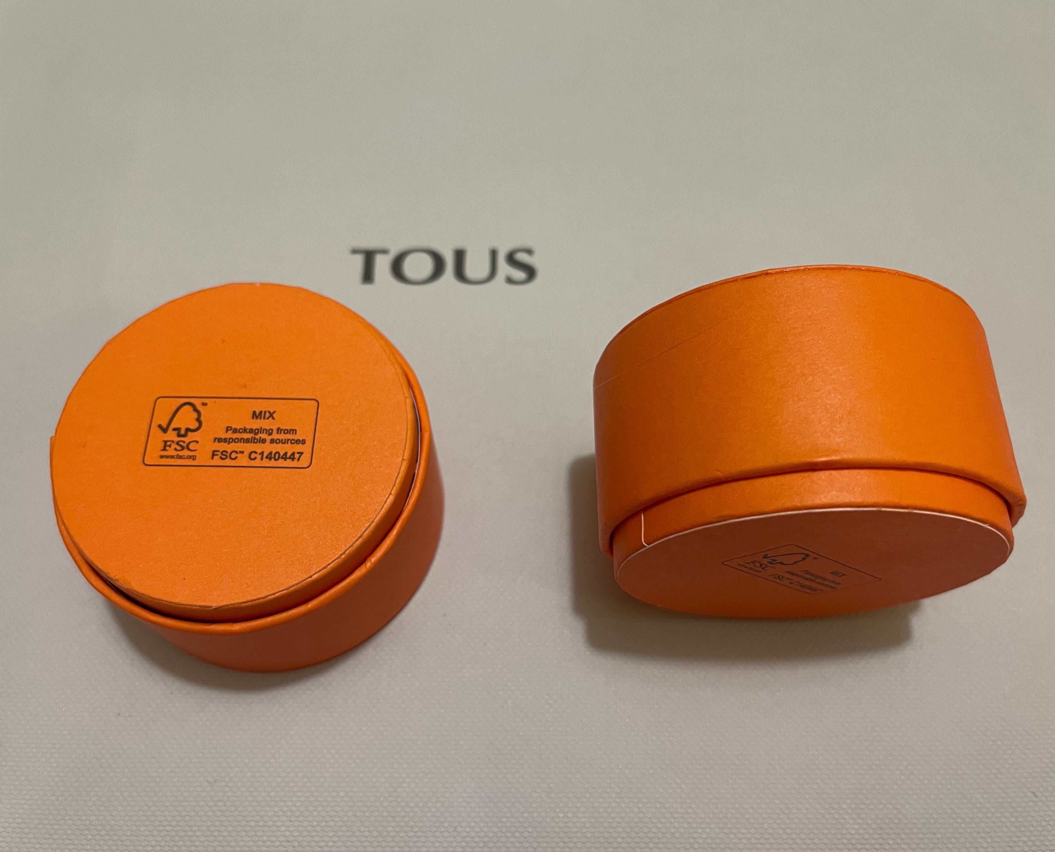 Tous pudełko pomarańczowe 6 cm nowe 2 sztuki