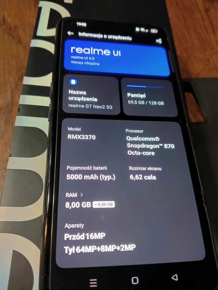 Sprzedam telefon realme gt neo 2 8/128