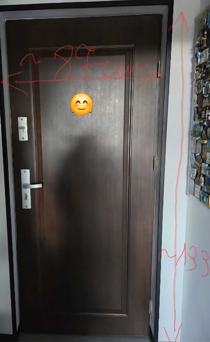 Sprzedam drzwi zewnętrzne brązowe