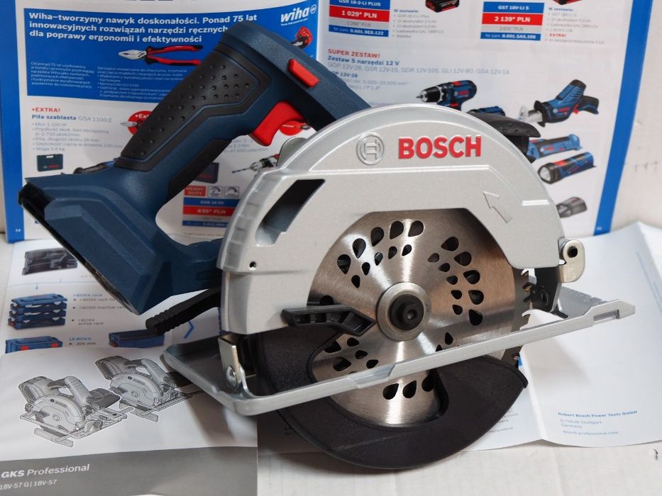 BOSCH GKS 18V-57g  pila pilarka 18v wurth berner bti bez bateria spit