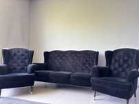 Komplet wypoczynkowy: sofa + dwa fotele