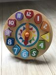 Edukacyjny, drewniany zegar do nauki, Classic World