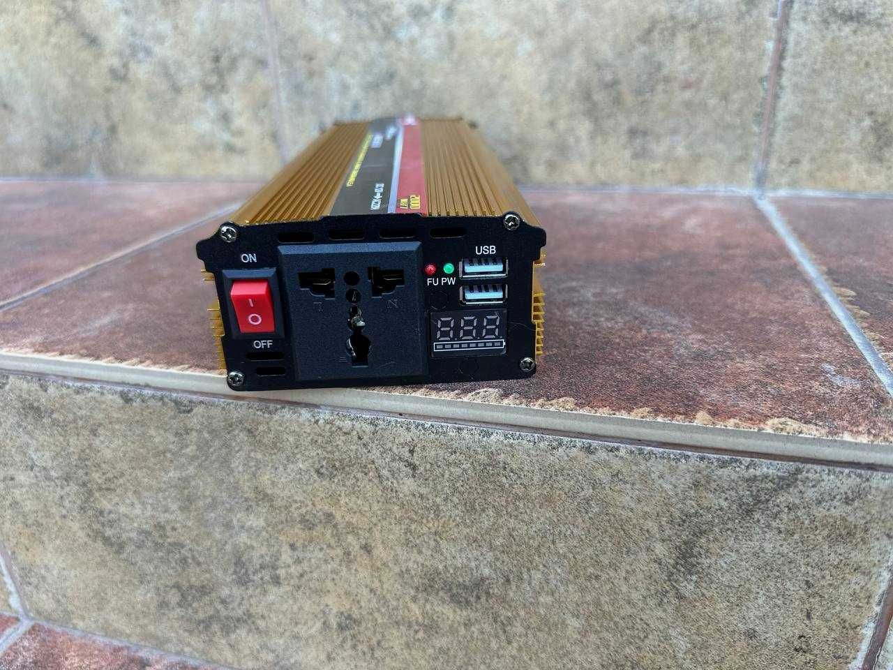 Преобразователь тока 12v-220v 2000 ватт. Инвертор напряжения. ⟹Акция