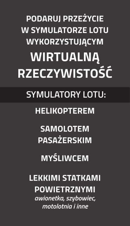 Symulator helikoptera,śmigłowca , voucher na lot