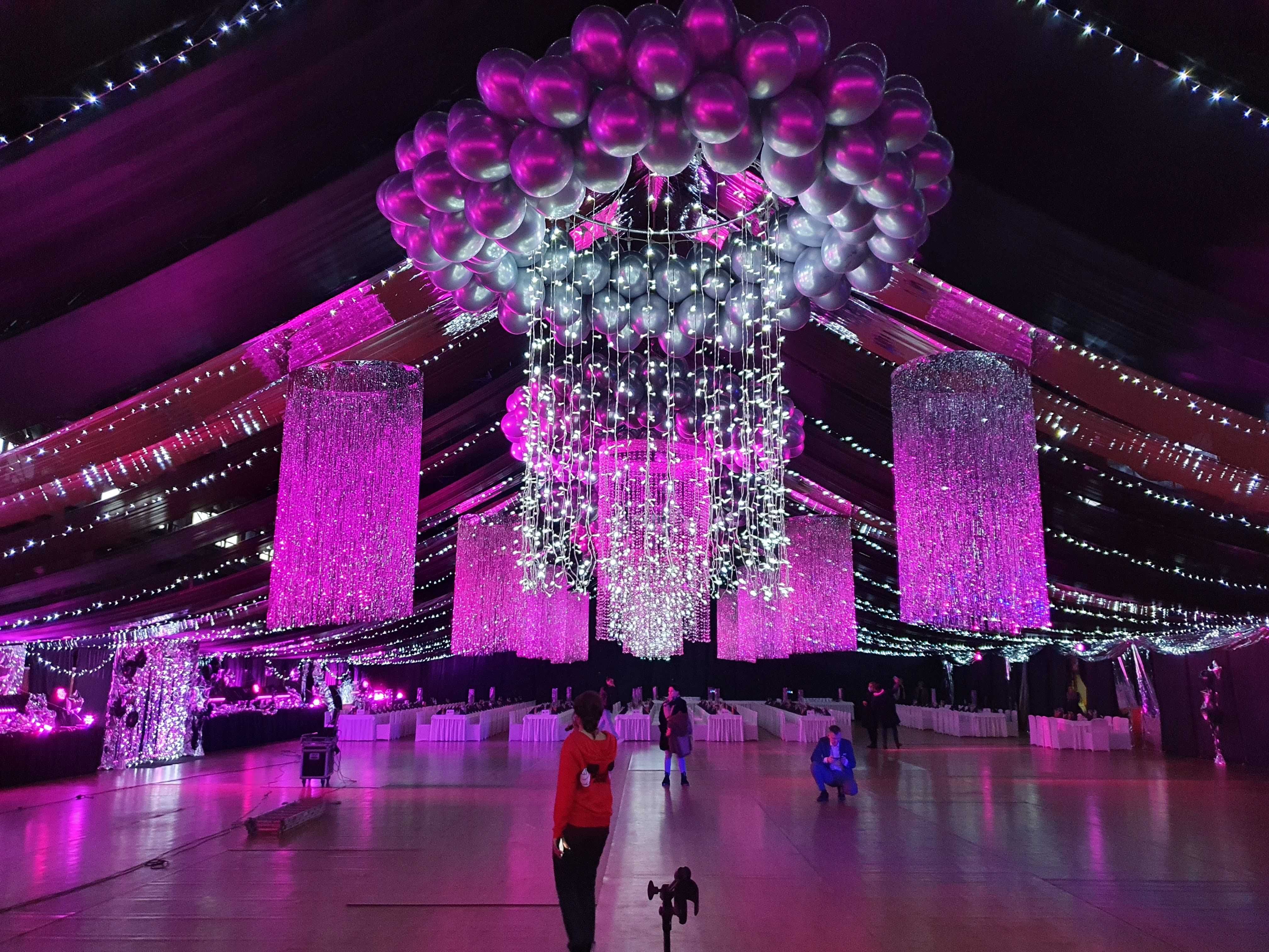 Dekoracja światłem sal wesele ślub event wynajem oświetlenia