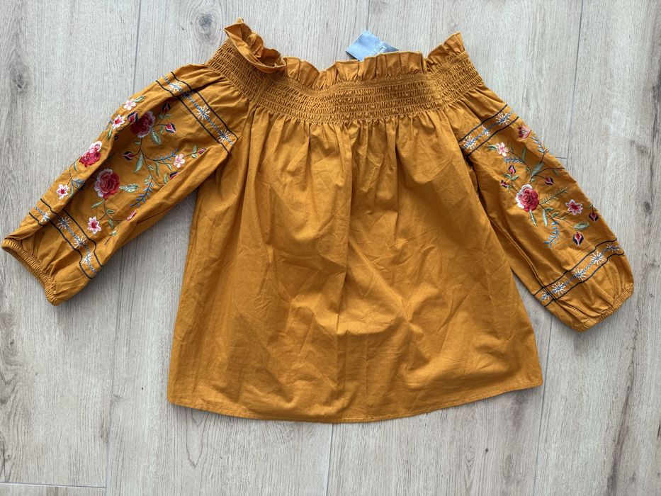 Чорна вишиванка сорочка блузка черная вышиванка в квітах цветах S M Za