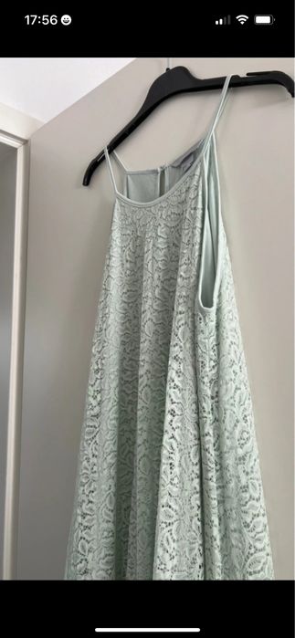 Vestido de verão com renda da H&M, tamanho S (mais para S/M)